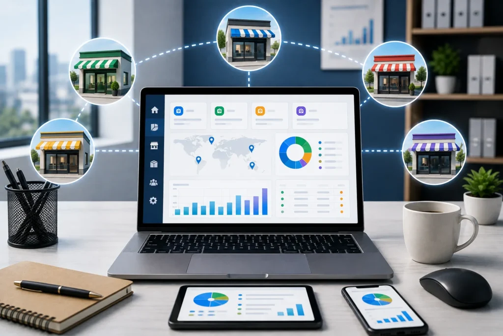 manage multiple store branches